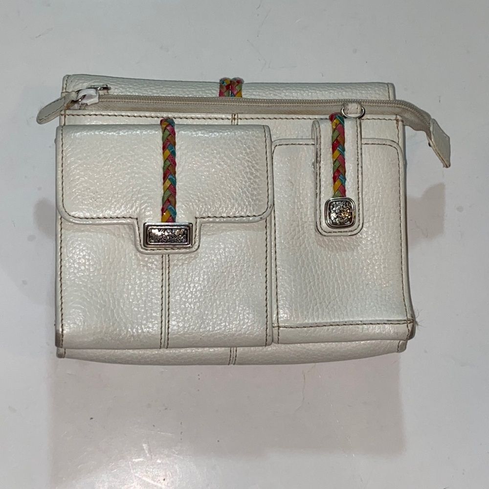 Rare VTG,Brighton Original Leather Multiple compartment Crossbody And Hand Bag